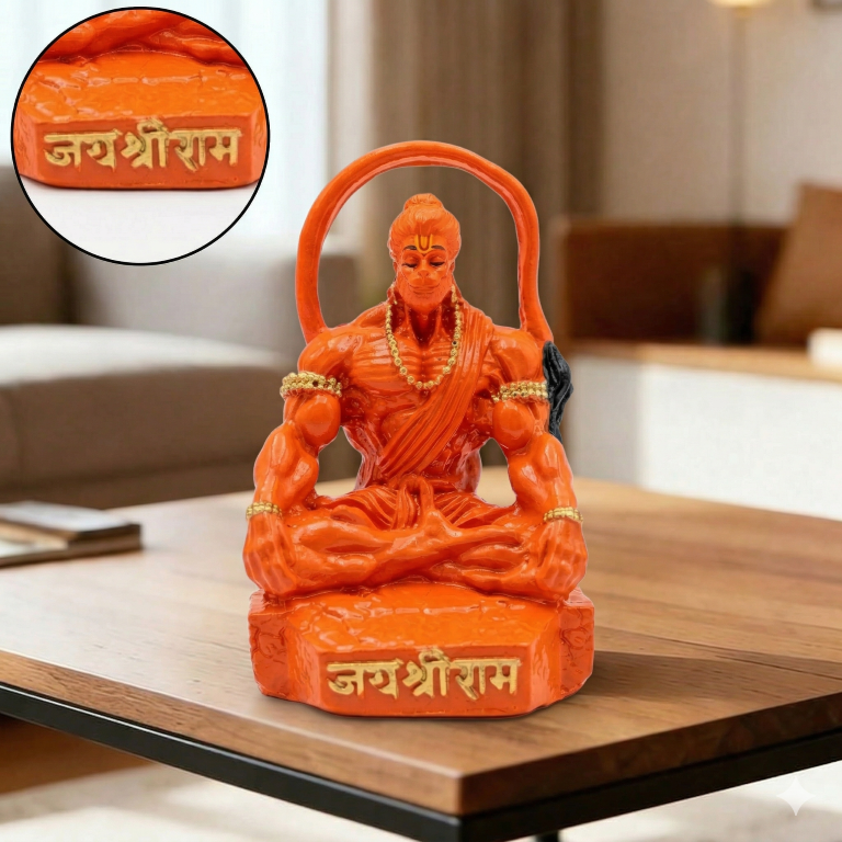 Meditating Hanuman Ji "Baahubali" Figurine | Jai Shree Ram Car & Home Decor