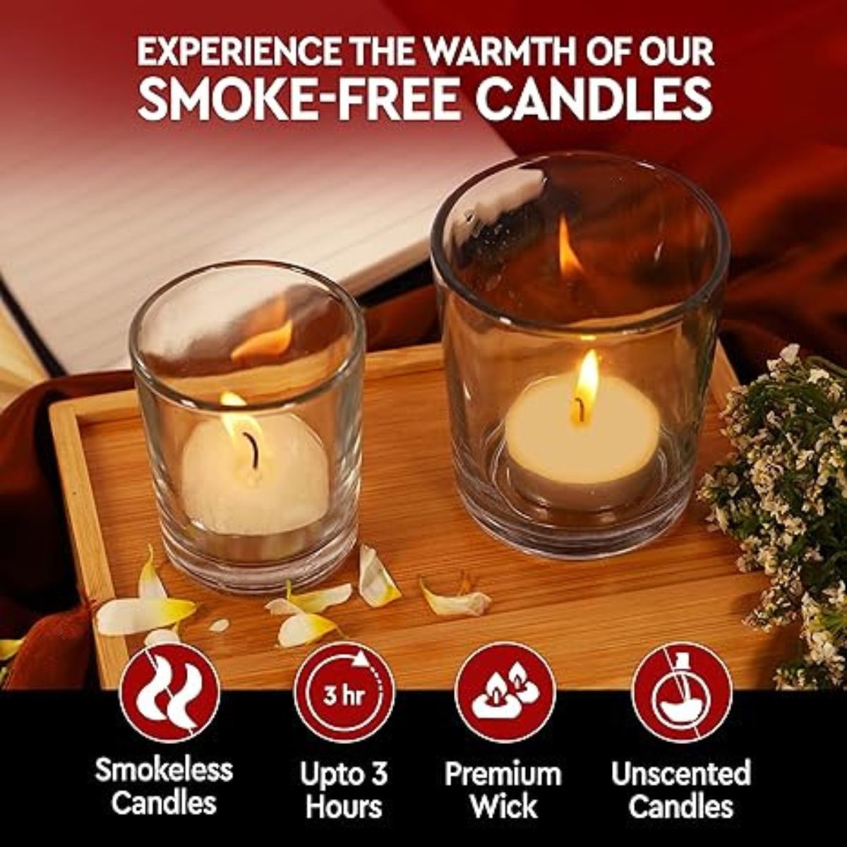 50 Pcs Tealight Candles