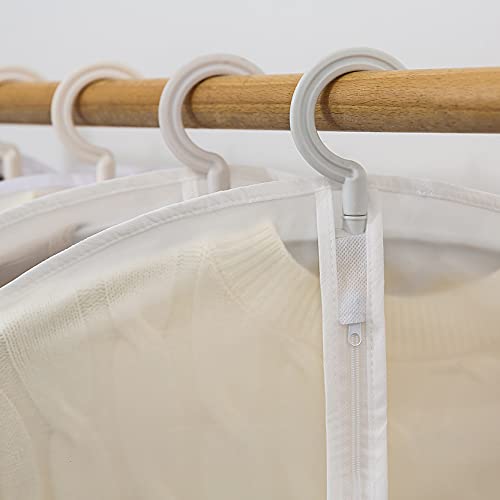 Tiny Shiny Clothes Cover Protector with Zip —  Transparent PEVA Garment Bag for Hanging Clothes |  Dustproof | Breathable | Pack of 2, 3 and 4