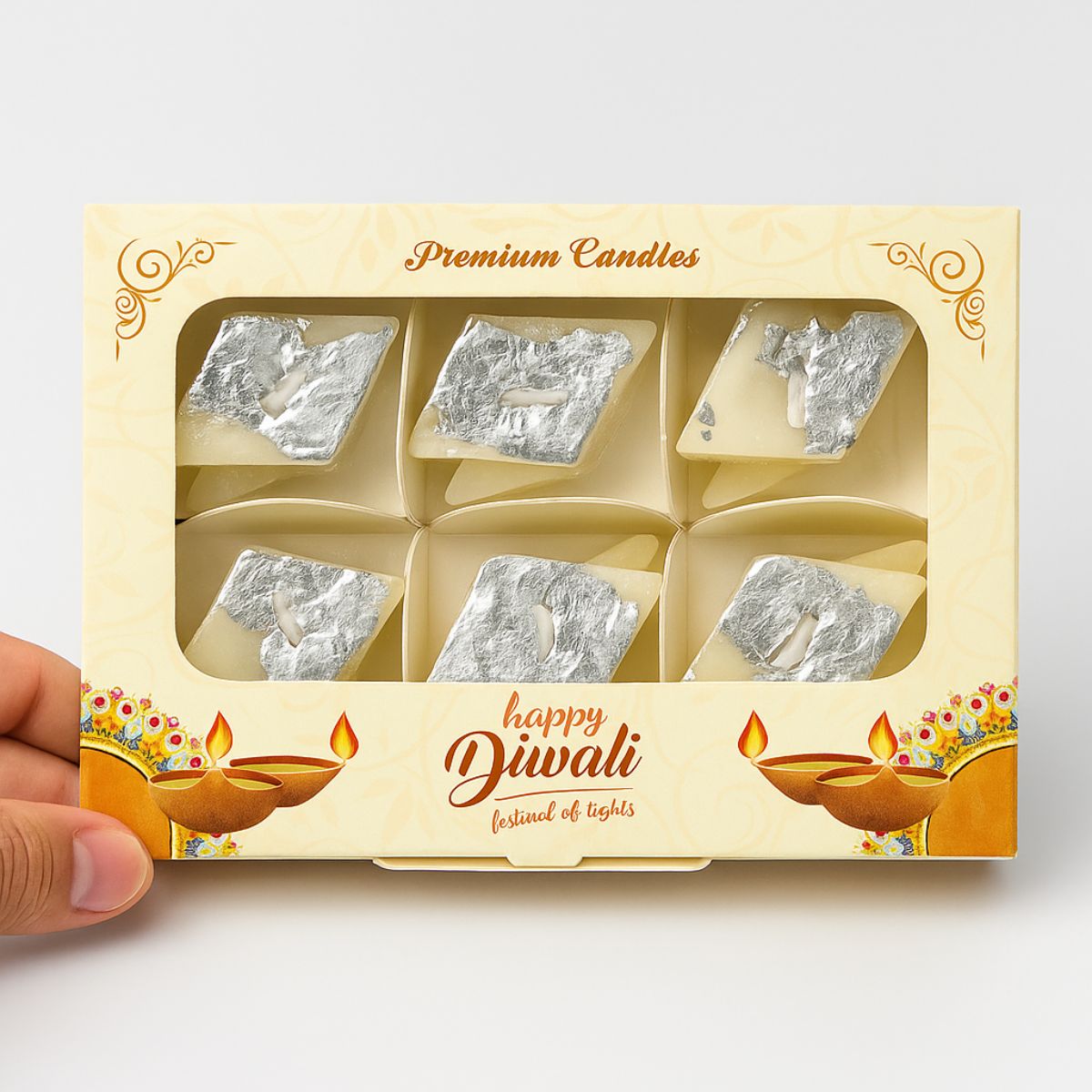 6PC Barfi Candle Set