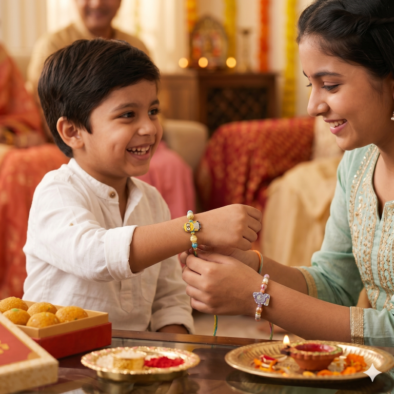 Unicorn & Minion Kids Rakhi Set of 2 Designer Rakhi for Brother