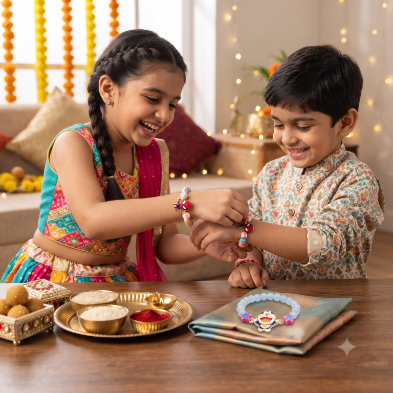 Spider Hero & Doraemon Bracelet Bro Kids Rakhi Set of 2 Designer Rakhi for Brother