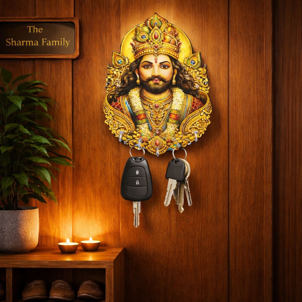 Khatu Shyam MDF Key Holder Wall Mount