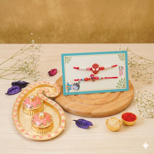 Kids Spider Hero Rakhi Set of 2 | Cartoon Designer Rakhi for Brother