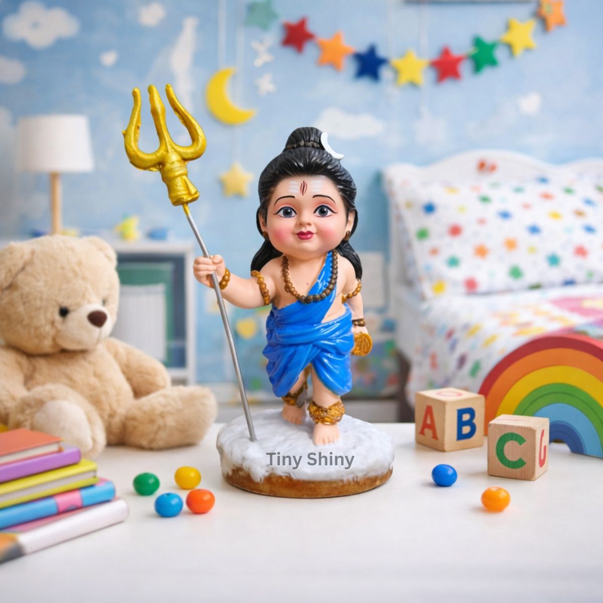 Tiny Shiny Baal Shiv JI Cute Littel Baal Shiv Idol Status Good Luck