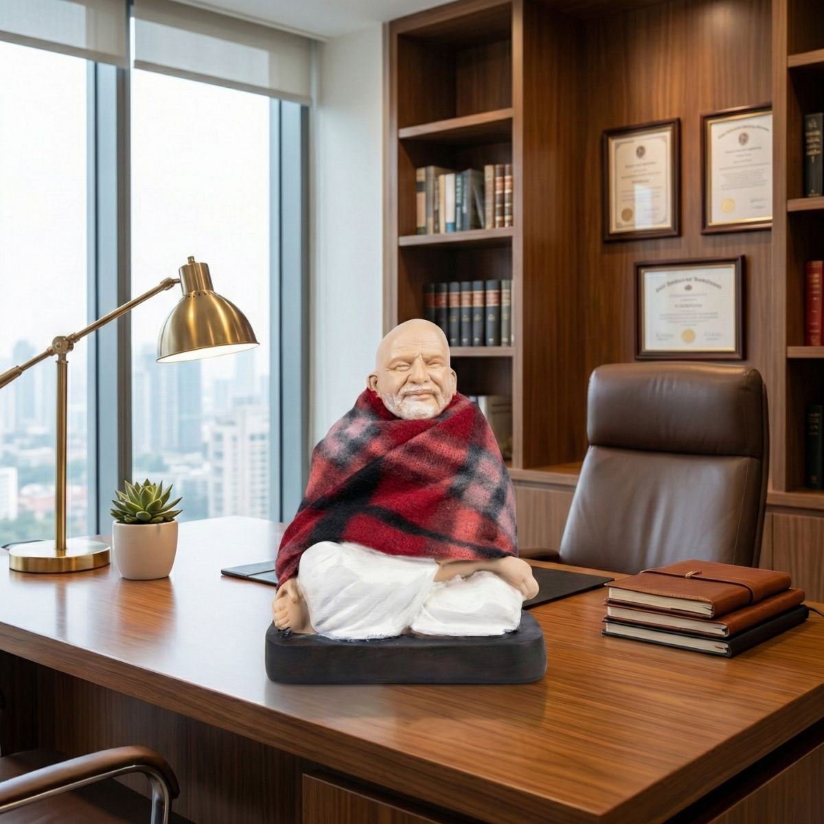 Neem Karoli Baba Sitting Statue 17 cm