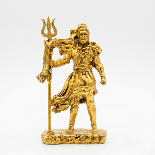 Lord Shiva Mahadev Standing Figurine with Trishul | Spiritual Home & Car Decor