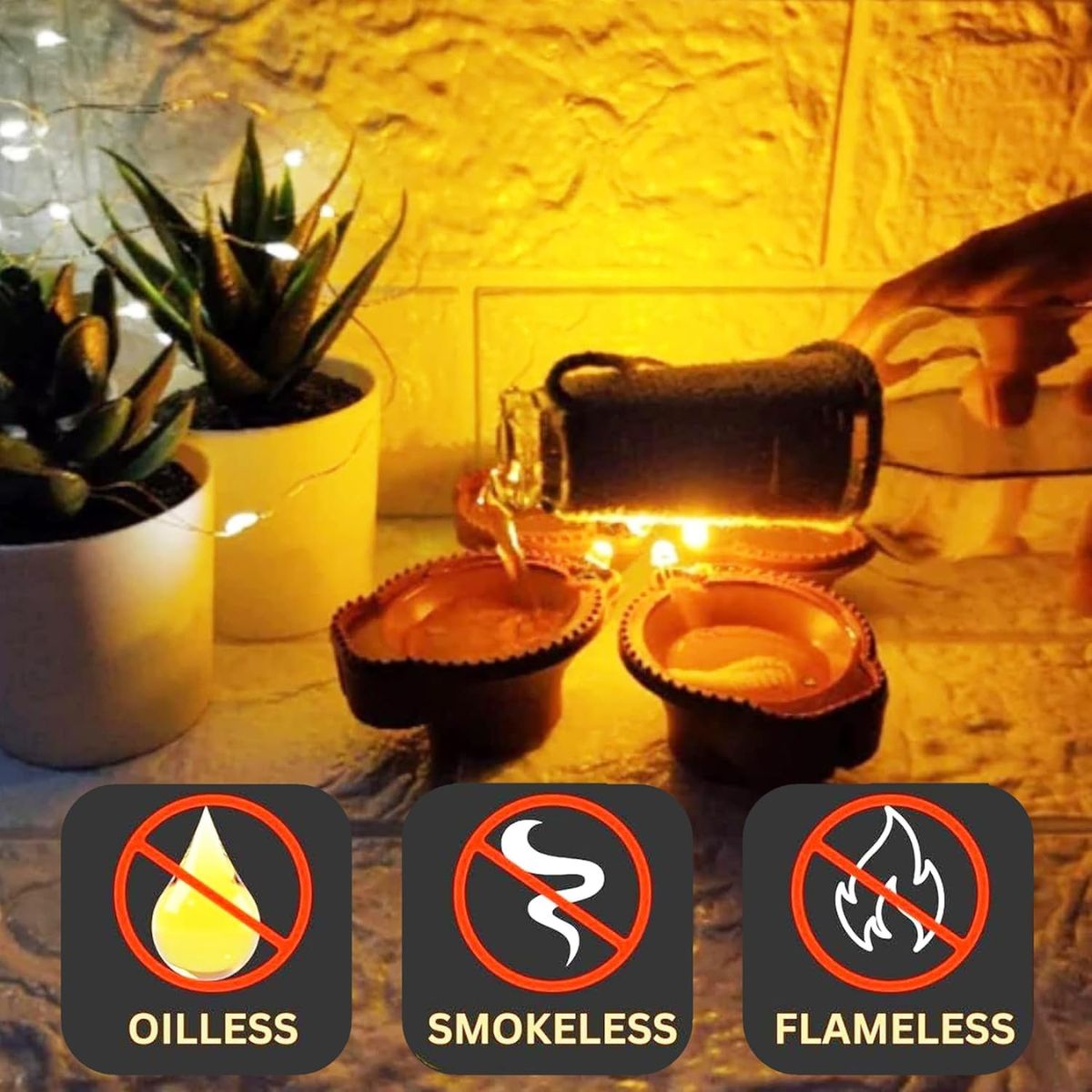 Water LED Sensor Diya