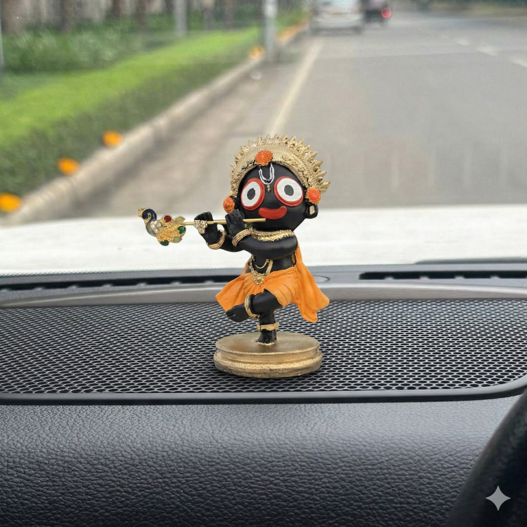 Divine Little Jagannath-Krishna Figurine | Cute Spiritual Idol for Home & Car