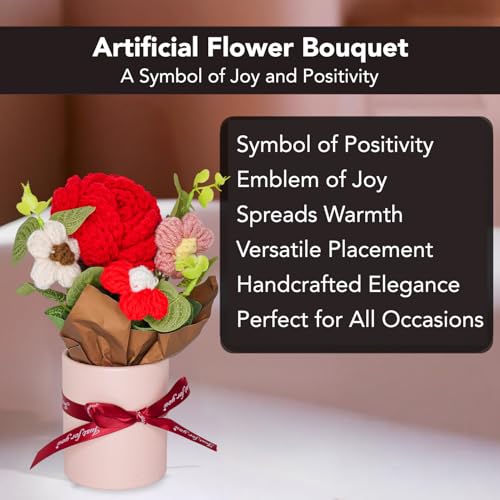 Crochet Red Rose Bouquet (Small)