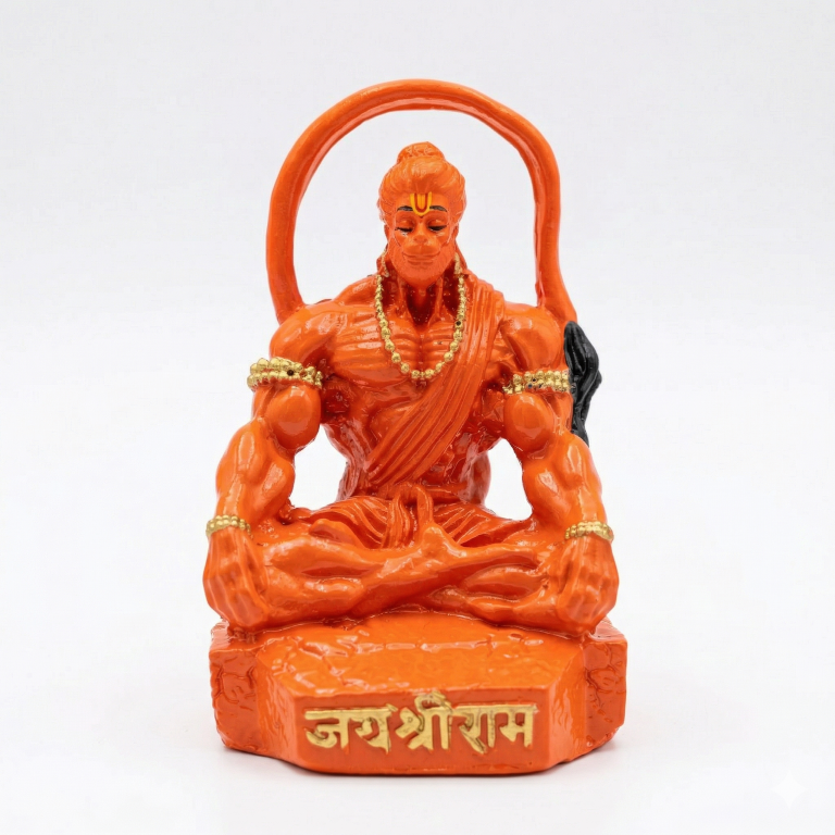 Meditating Hanuman Ji "Baahubali" Figurine | Jai Shree Ram Car & Home Decor