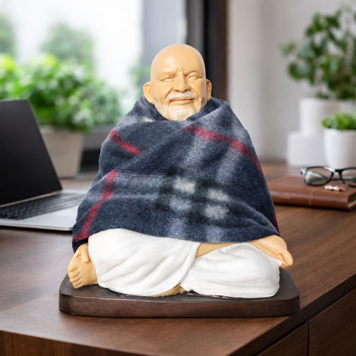Neem Karoli Baba Sitting Statue 17 cm
