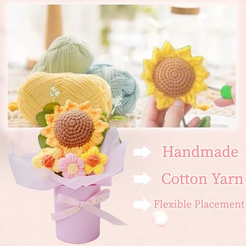 Crochet Flower Pot Bouquet