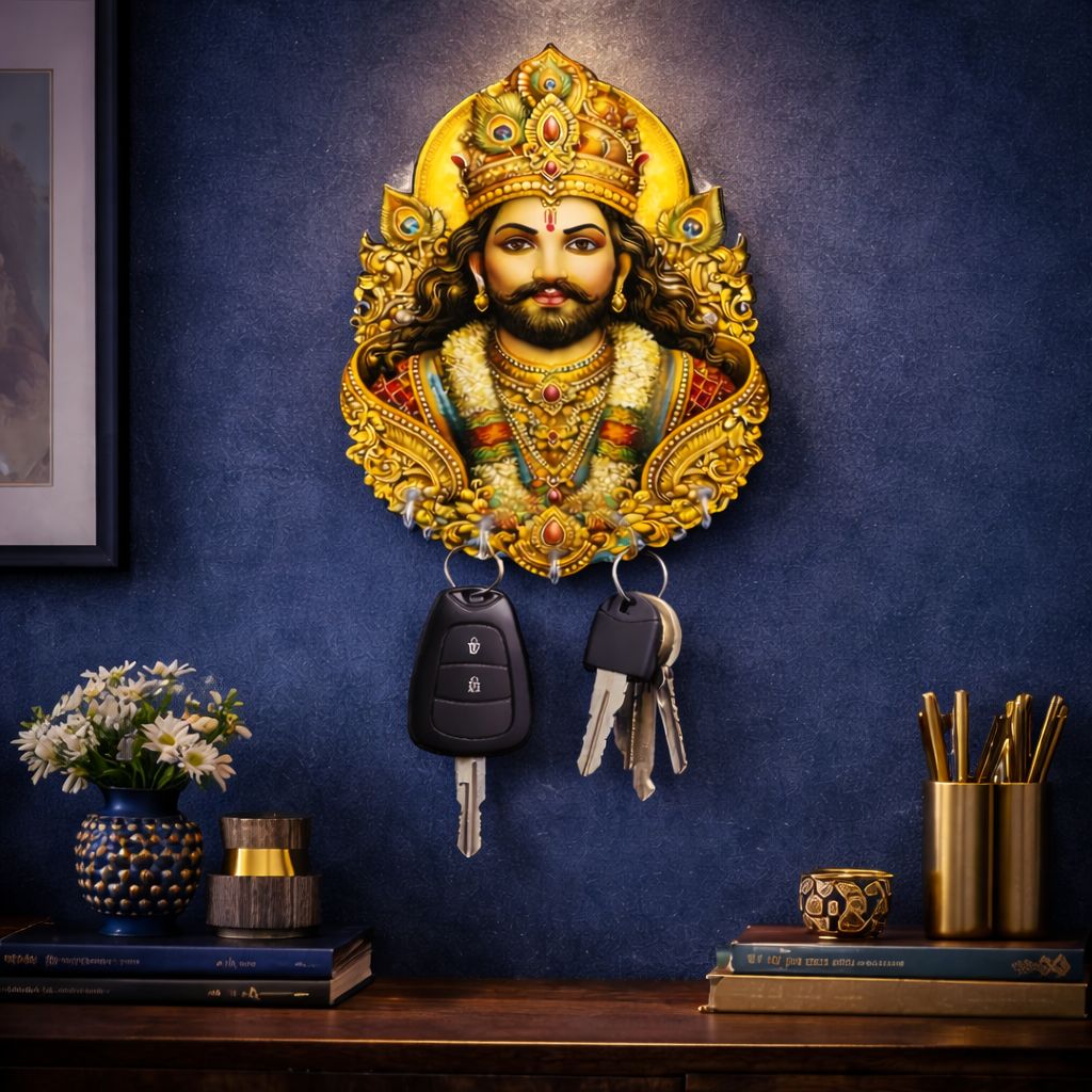 Khatu Shyam MDF Key Holder Wall Mount