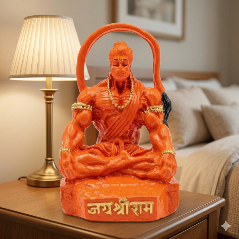 Meditating Hanuman Ji "Baahubali" Figurine | Jai Shree Ram Car & Home Decor