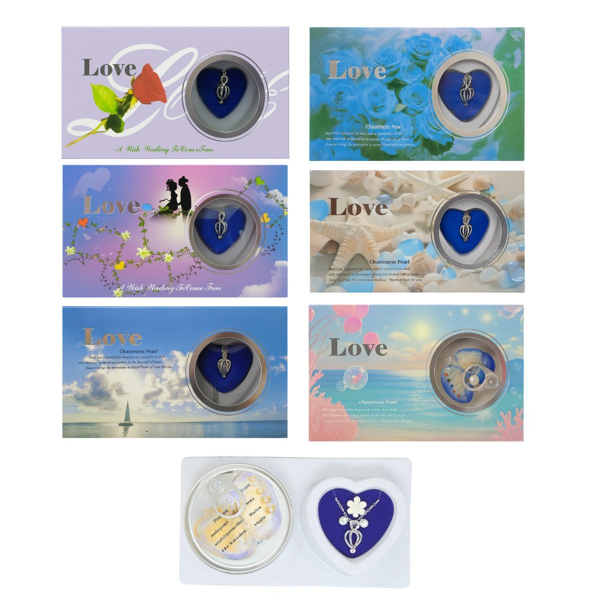 Tiny Shiny Pearl Wish Necklace Gift Set