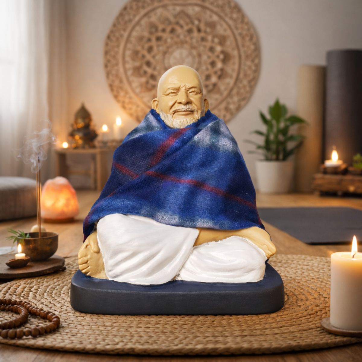 Neem Karoli Baba Sitting Statue 17 cm