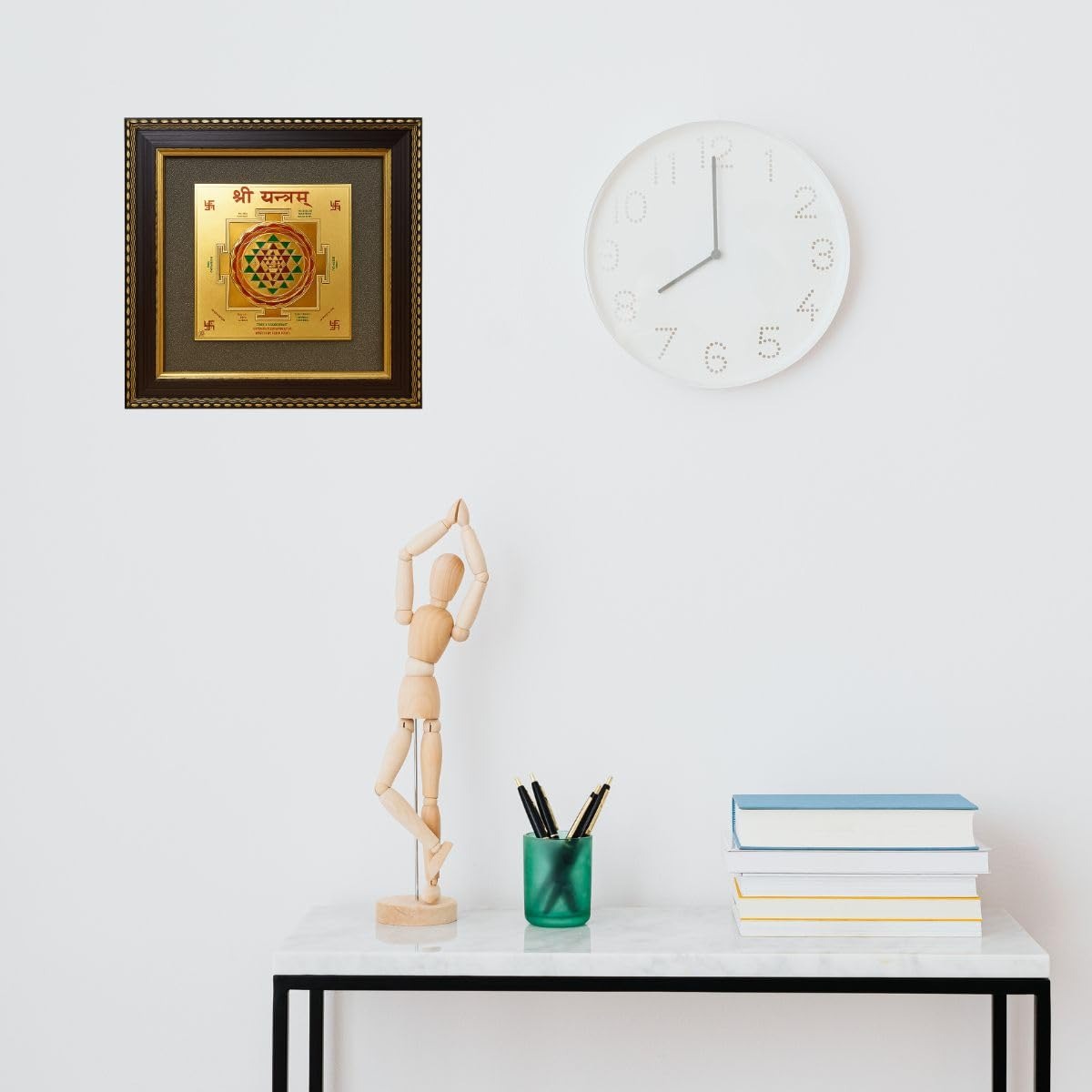Energized Shree Yantra in Pyrite Frame