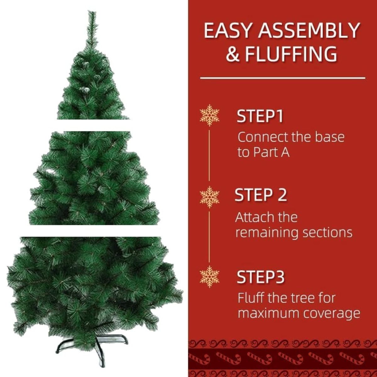 4 Feet Pine Christmas Tree | Artificial Christmas Tree for Home Decor |