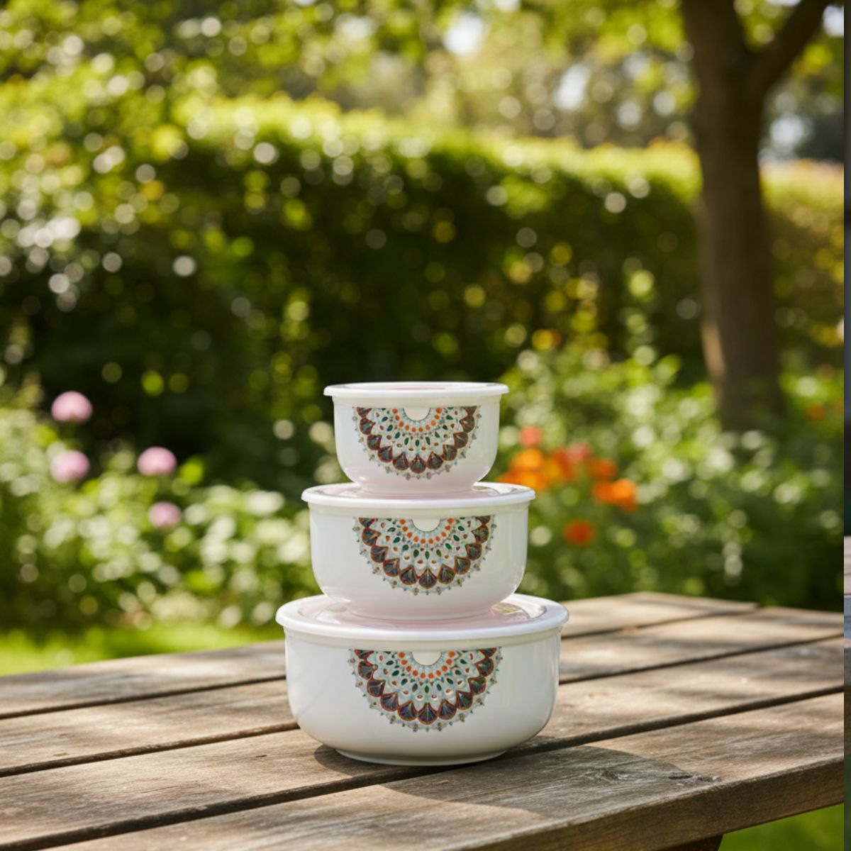 Tiny Shiny Chinese Ceramic Vacuum Sealed Bowls