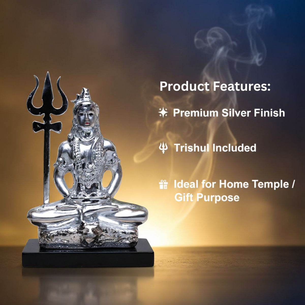Non Metal Shiv Ji Mini 3 Inch Idol