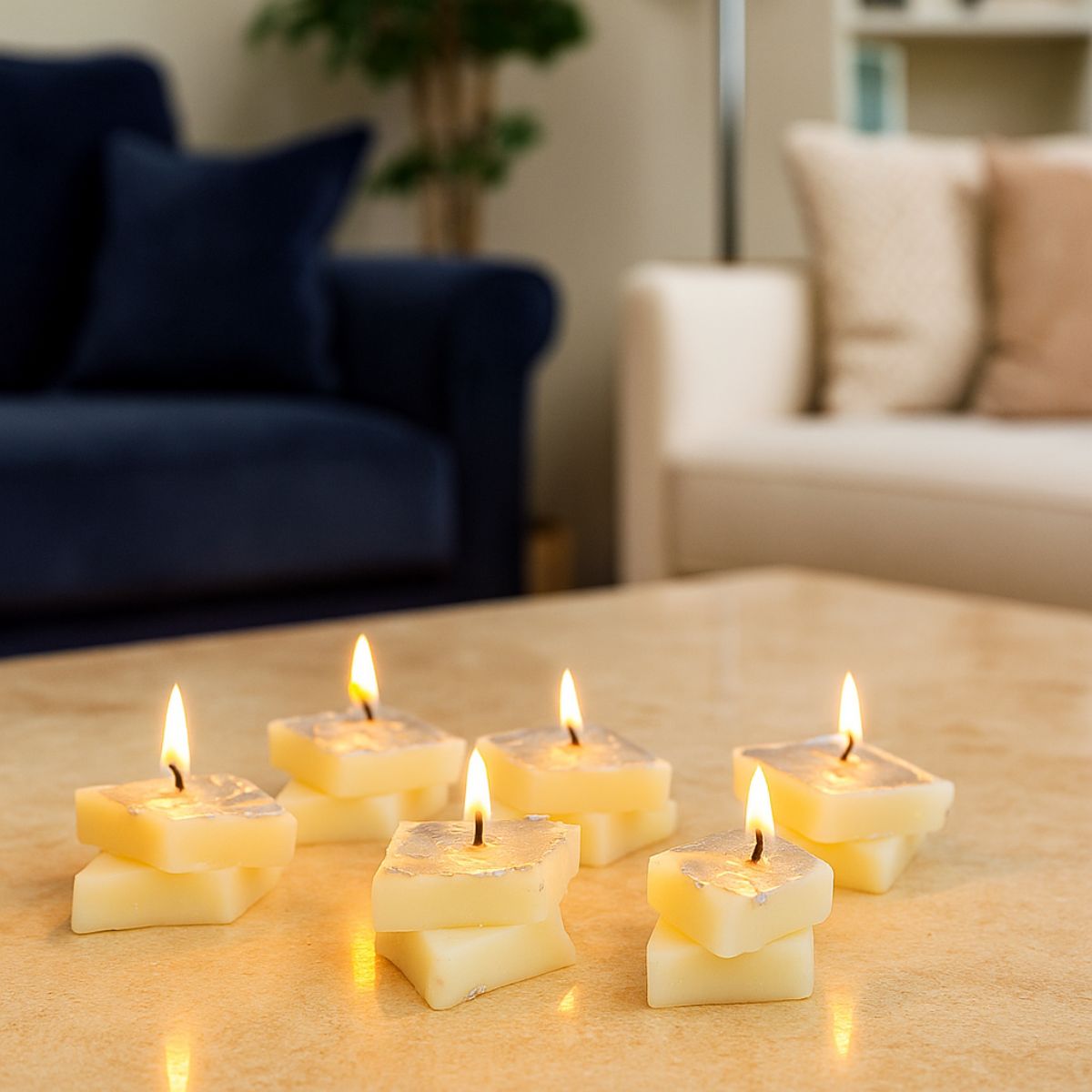 6PC Barfi Candle Set