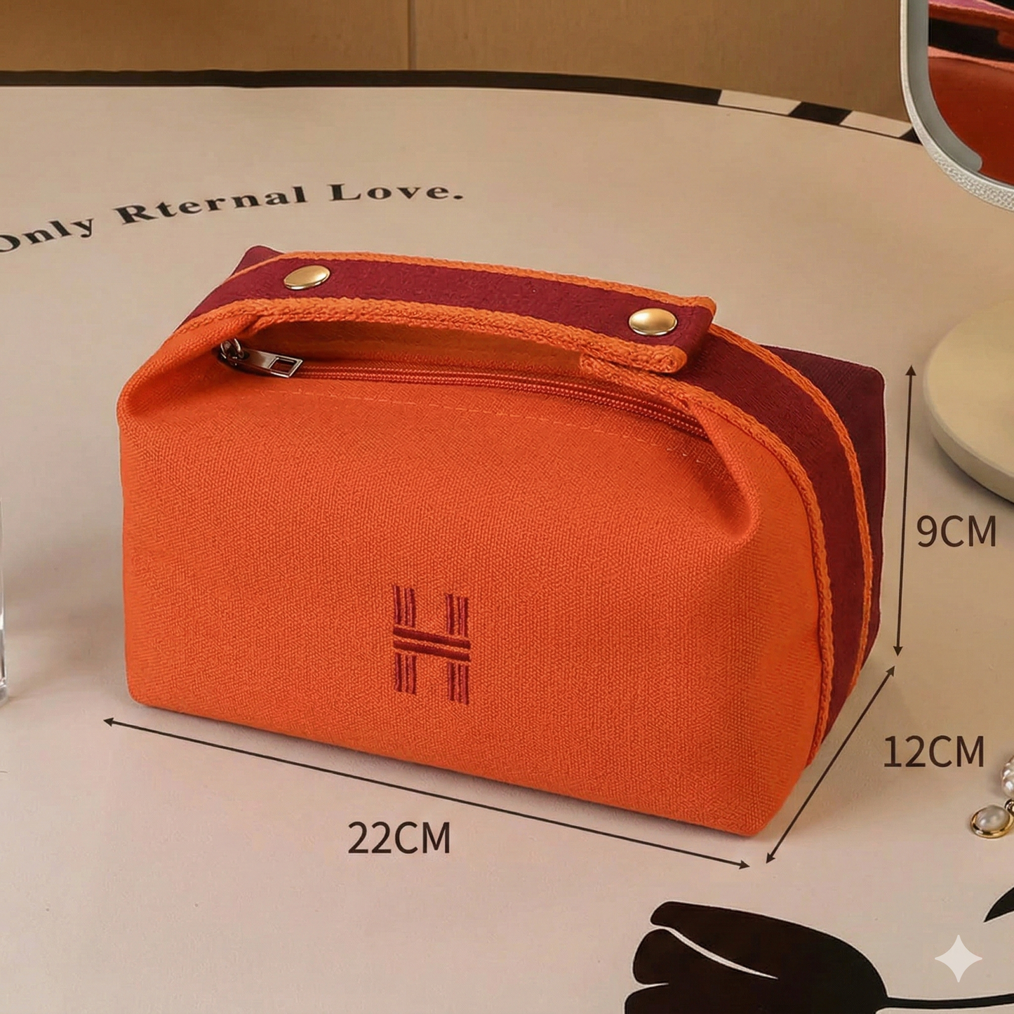 Tiny Shiny Hanging Travel Makeup Bag — Portable  Cosmetic Organizer Toiletry Bag for Men and Women