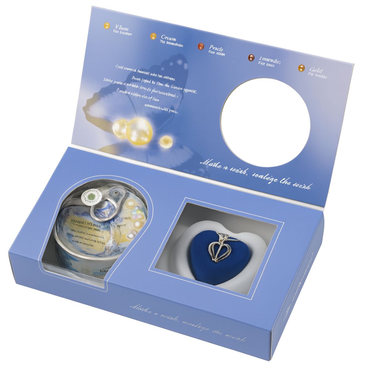 Tiny Shiny Pearl Wish Necklace Gift Set