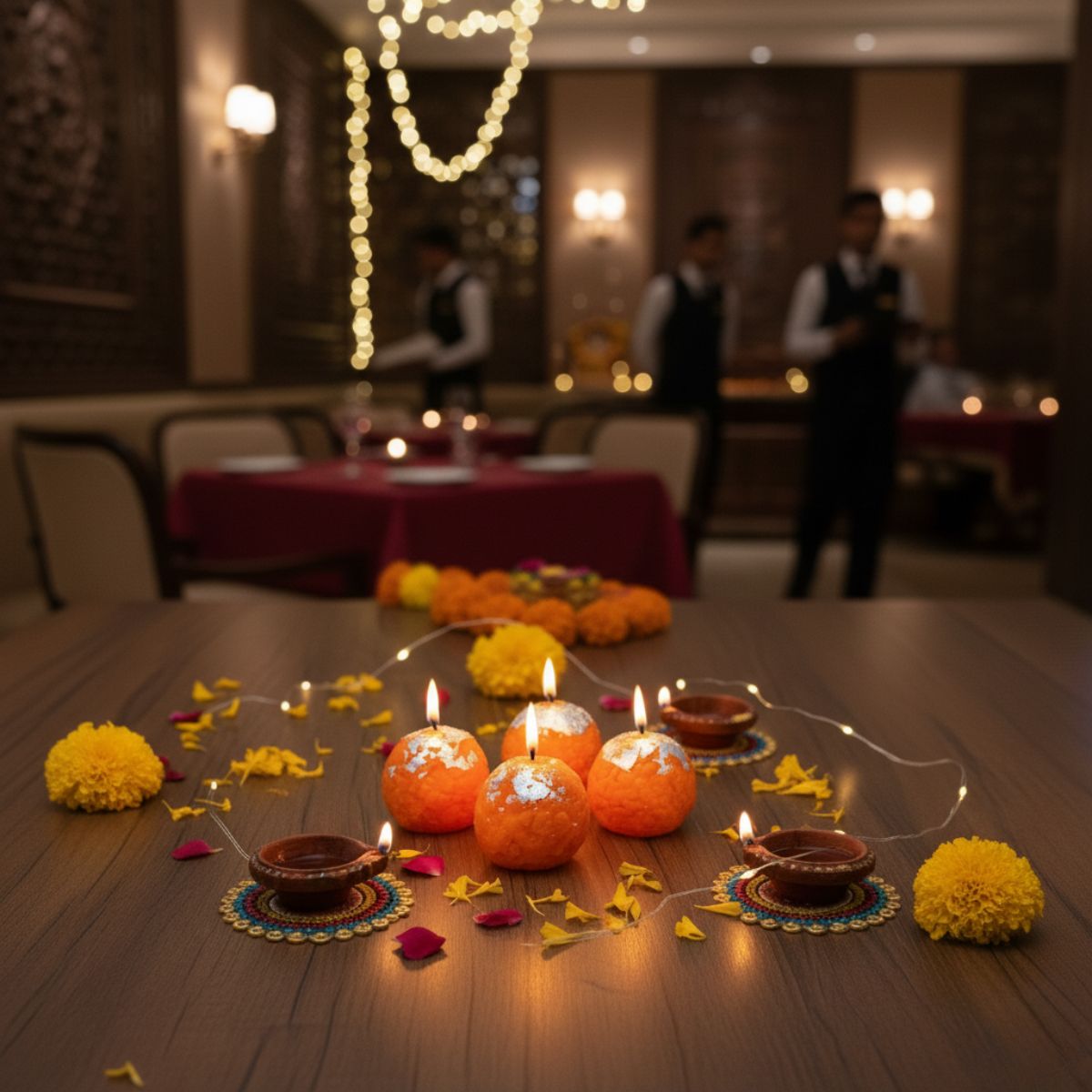 4pc Mootichoor Ladoo Candle Set