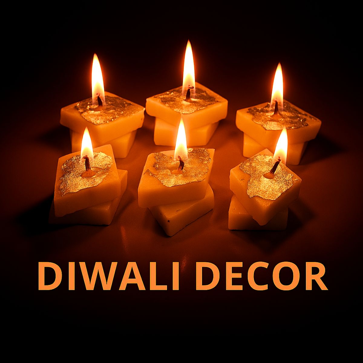 6PC Barfi Candle Set