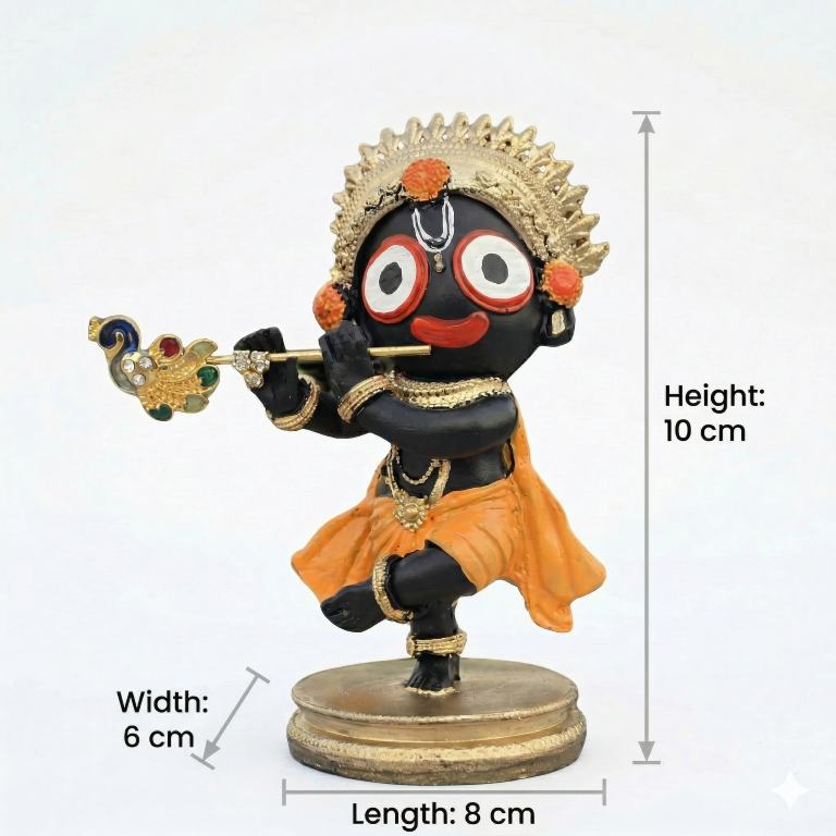 Divine Little Jagannath-Krishna Figurine | Cute Spiritual Idol for Home & Car