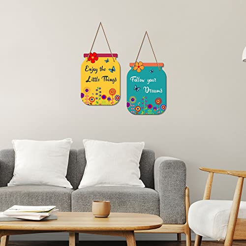 Follow Your Dreams Wooden Wall Hanger | Quotes Decor Item | Motivational Wall Decor | Wall Poster | Graphic Art | Gift Items | Office Wall Decoration Items
