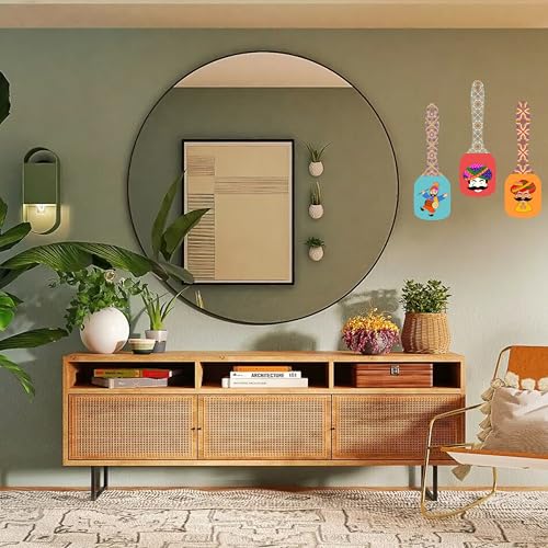 Rajasthani Culture Spoon-Shaped MDF Wooden Wall Hanging | Decorative Home Décor Plates | Traditional Ethnic Artwork for Living Room, Bedroom & Hall | Lightweight & Ready to Hang, 1 order is 3 pieces