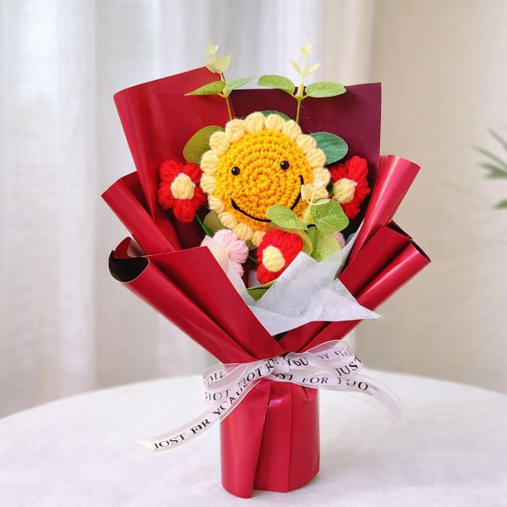 Crochet Sunflower Bouquet Decor