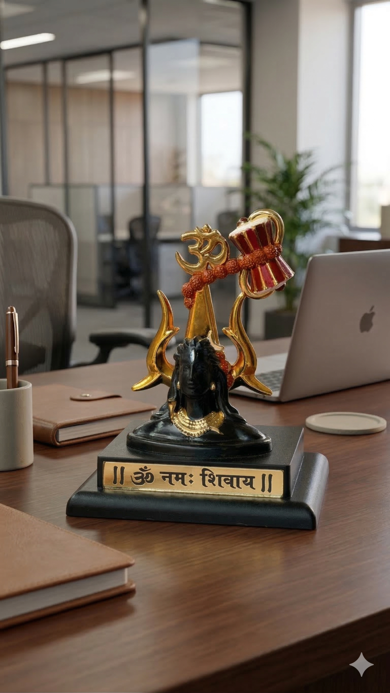 Shiva Idol with Trishul Damru 11 cm