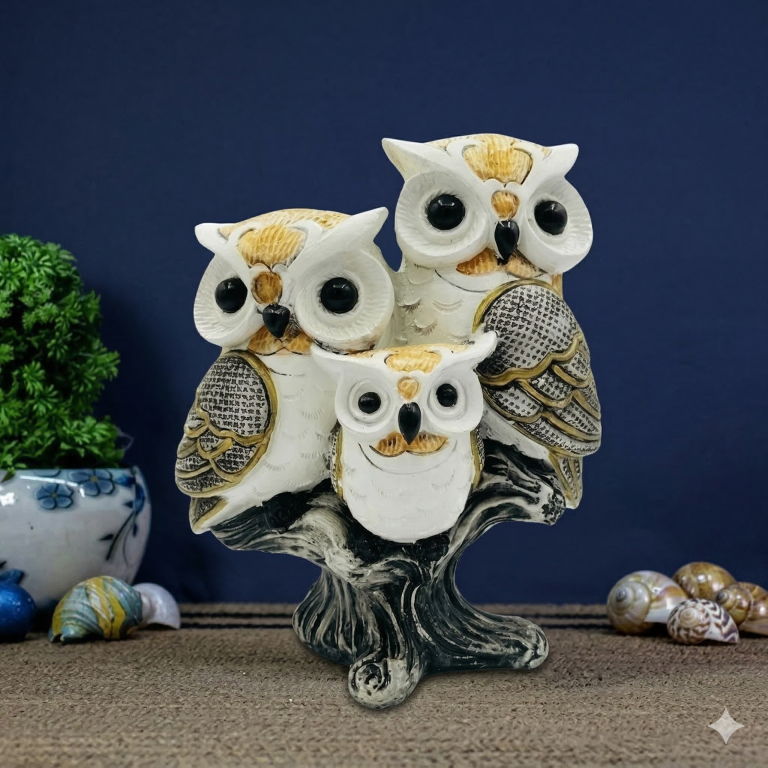 Owl Resin Showpiece for Home Decor