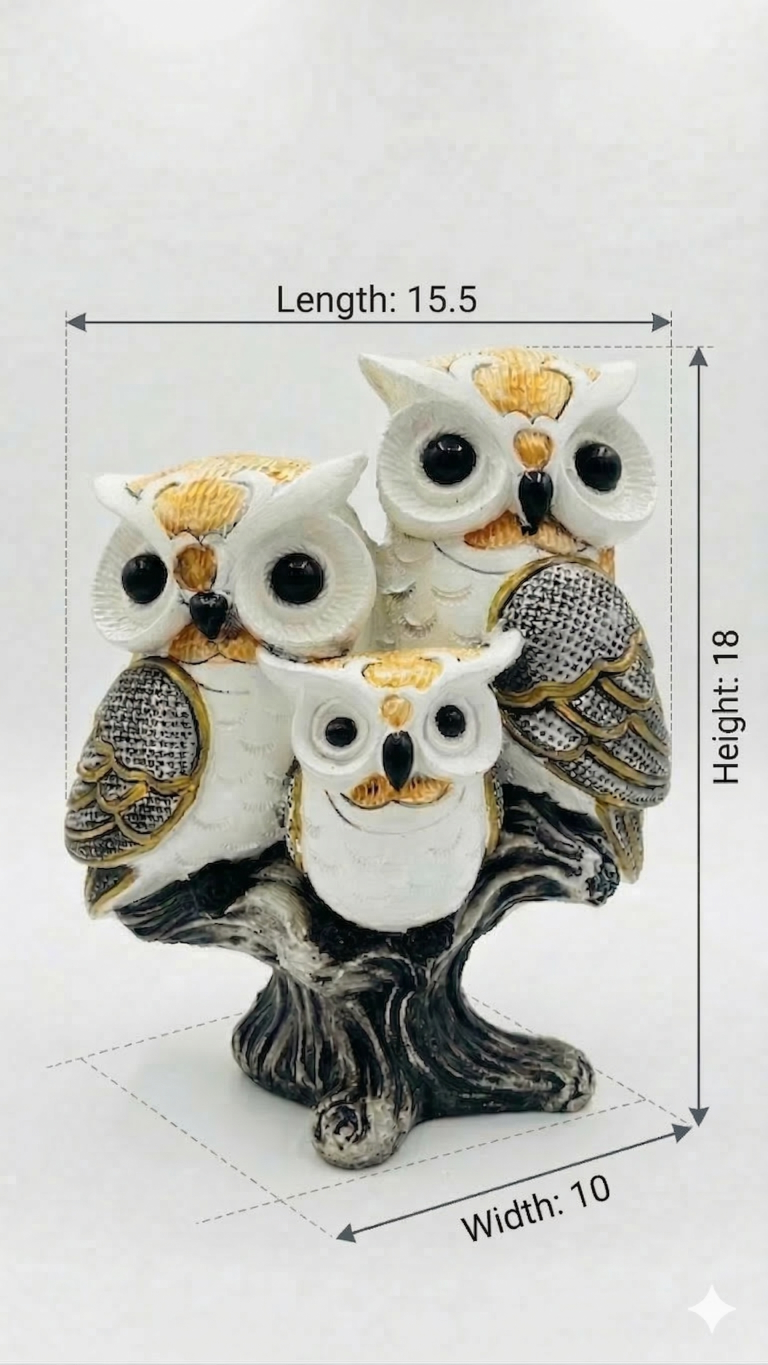 Owl Resin Showpiece for Home Decor
