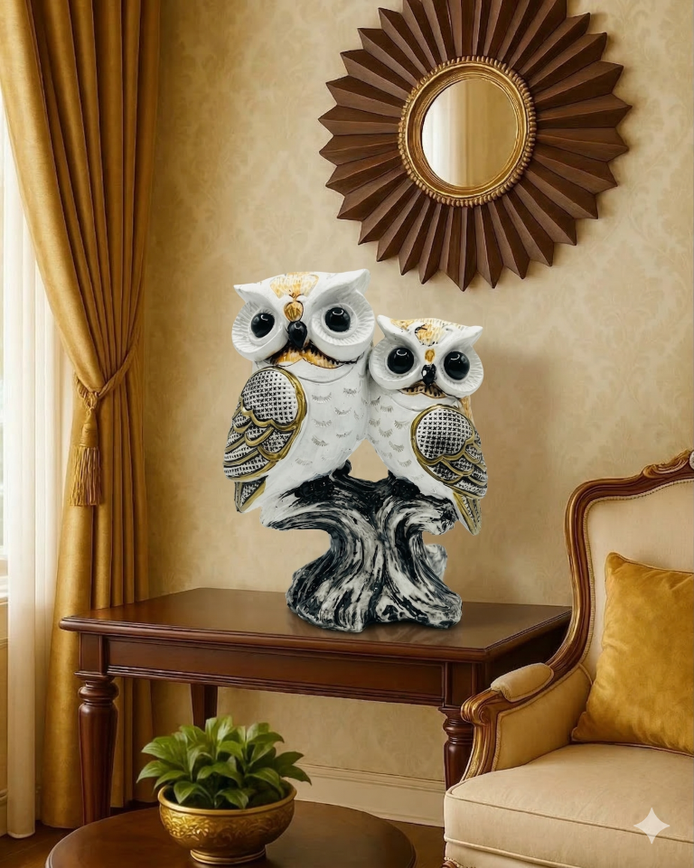 Owl Resin Showpiece for Home Decor