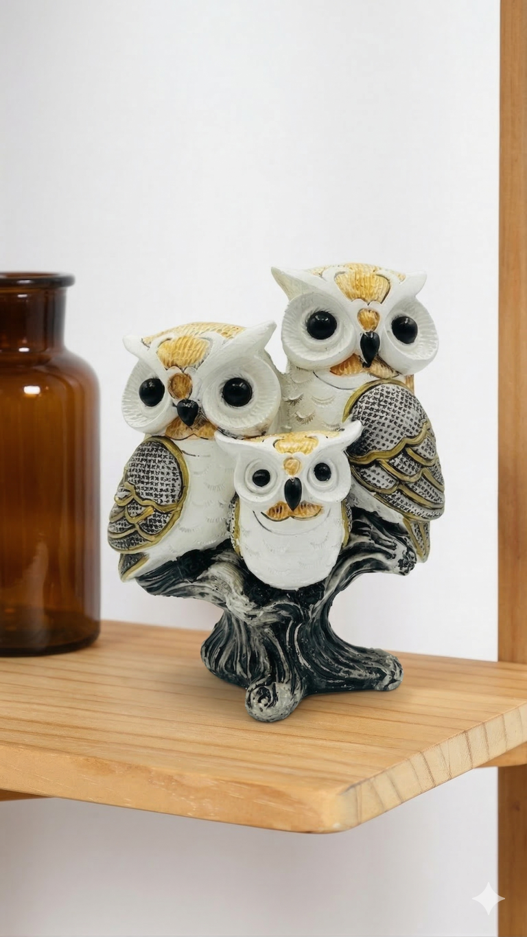 Owl Resin Showpiece for Home Decor