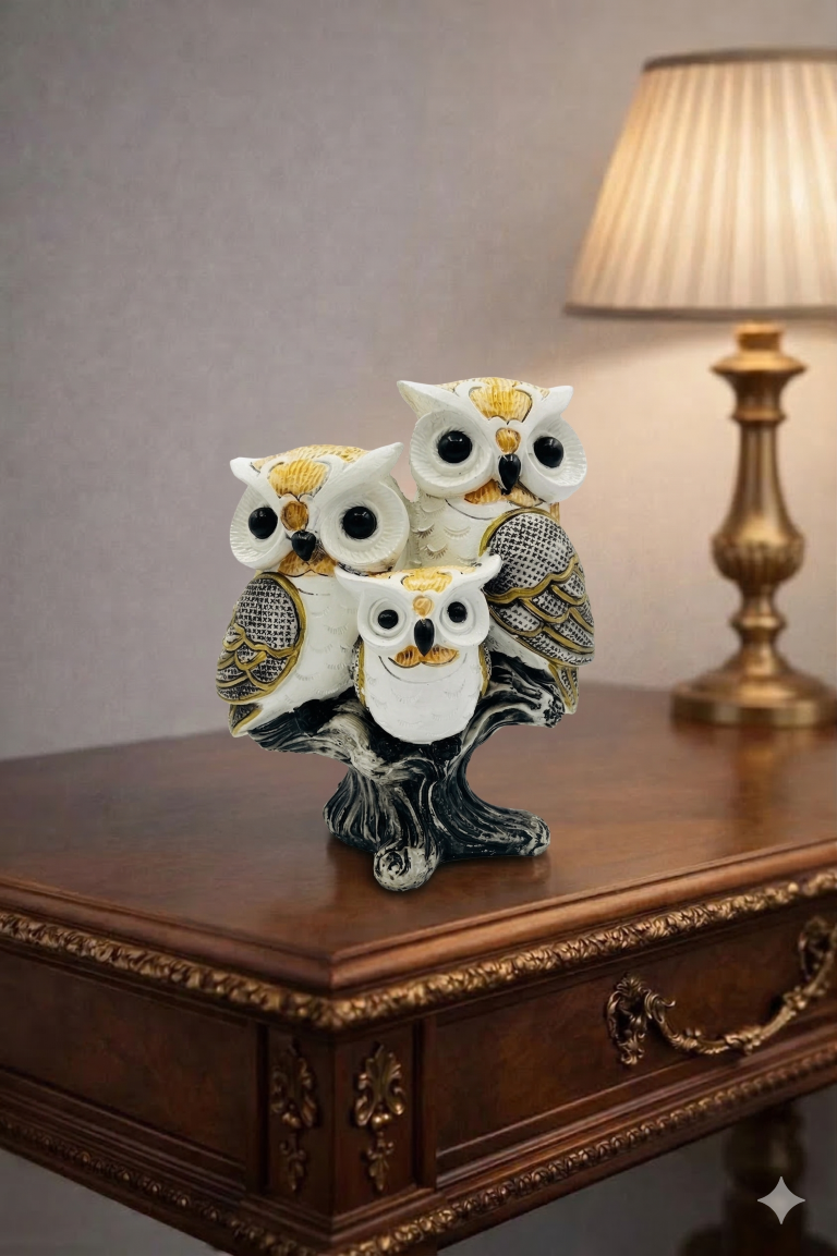 Owl Resin Showpiece for Home Decor