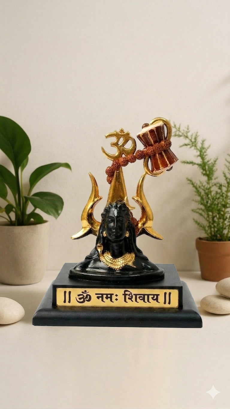 Shiva Idol with Trishul Damru 11 cm