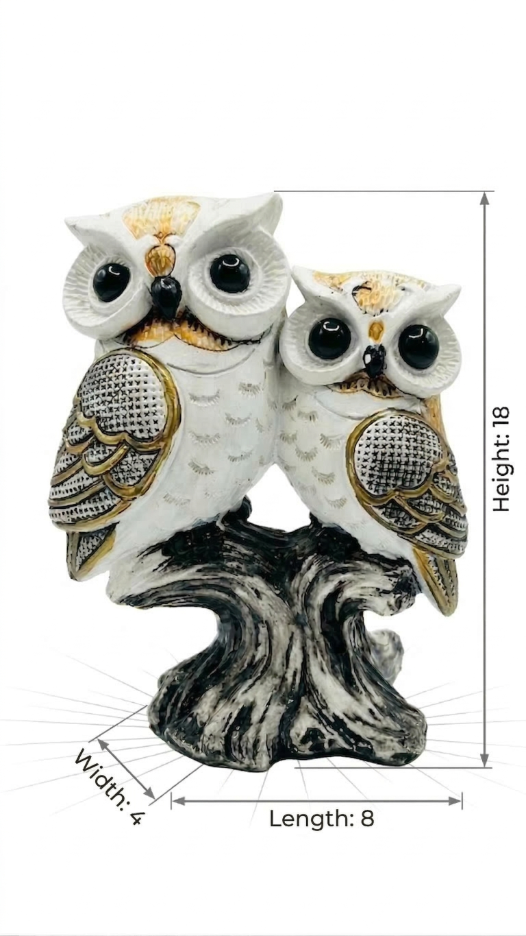 Owl Resin Showpiece for Home Decor