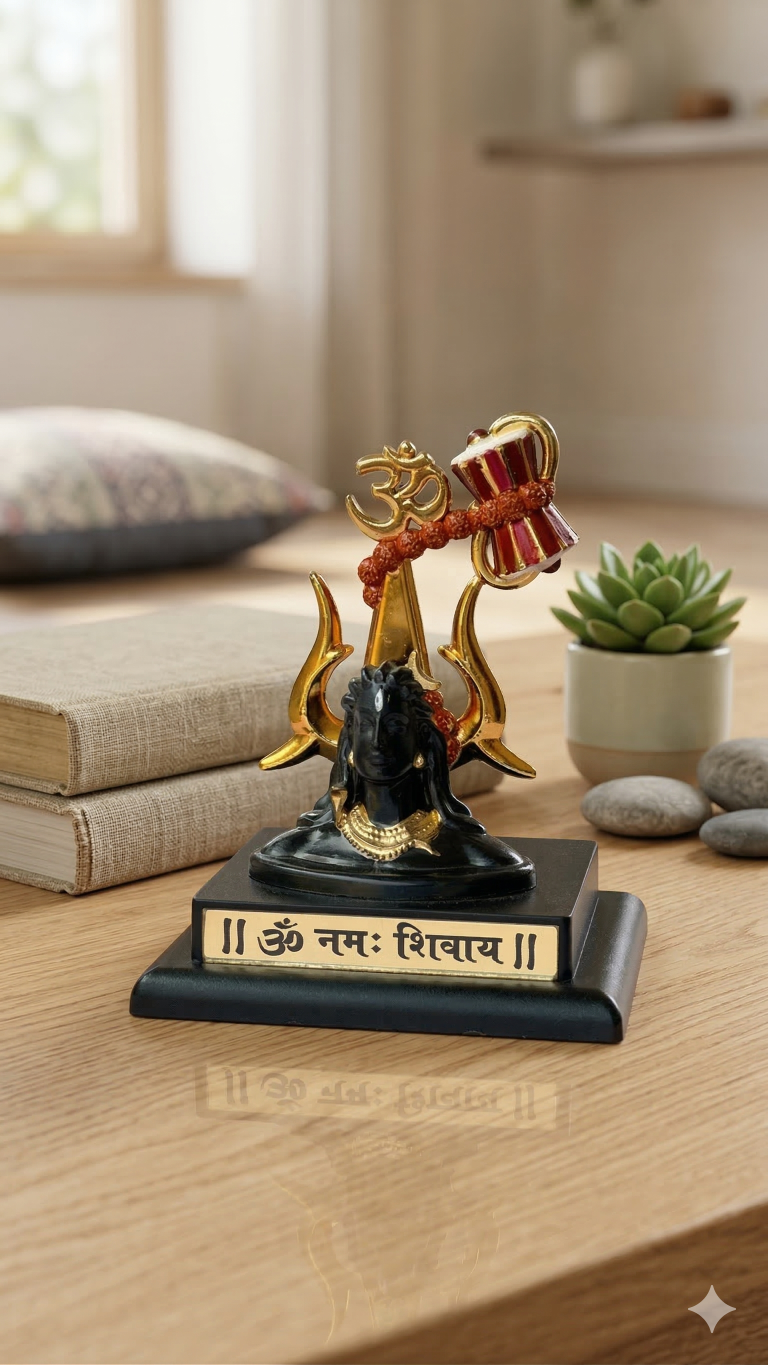 Shiva Idol with Trishul Damru 11 cm
