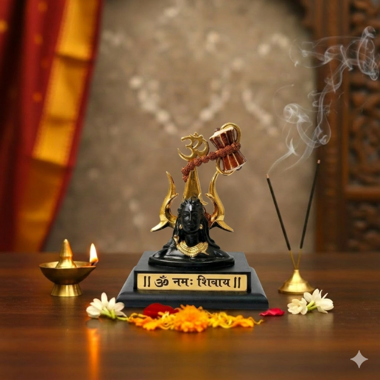Shiva Idol with Trishul Damru 11 cm