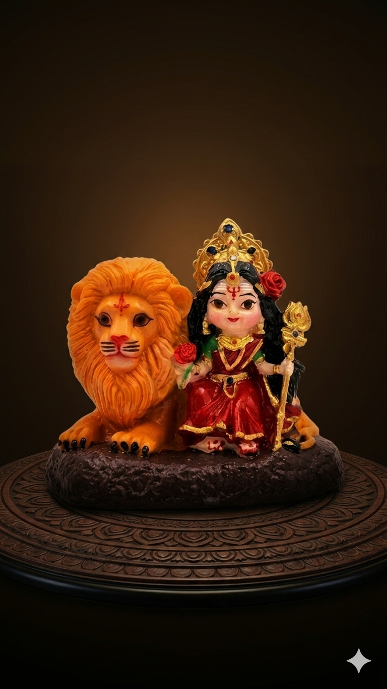 Maa Durga Idol with Lion 8 cm
