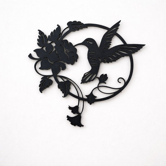 Bird MDF Wall Art Decor Black