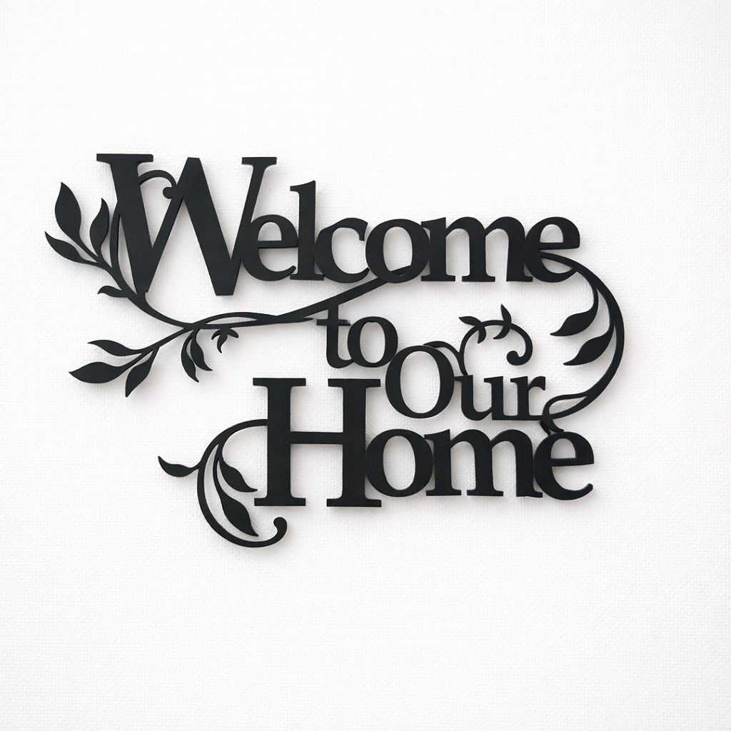 Welcome Home MDF Wall Art Sign