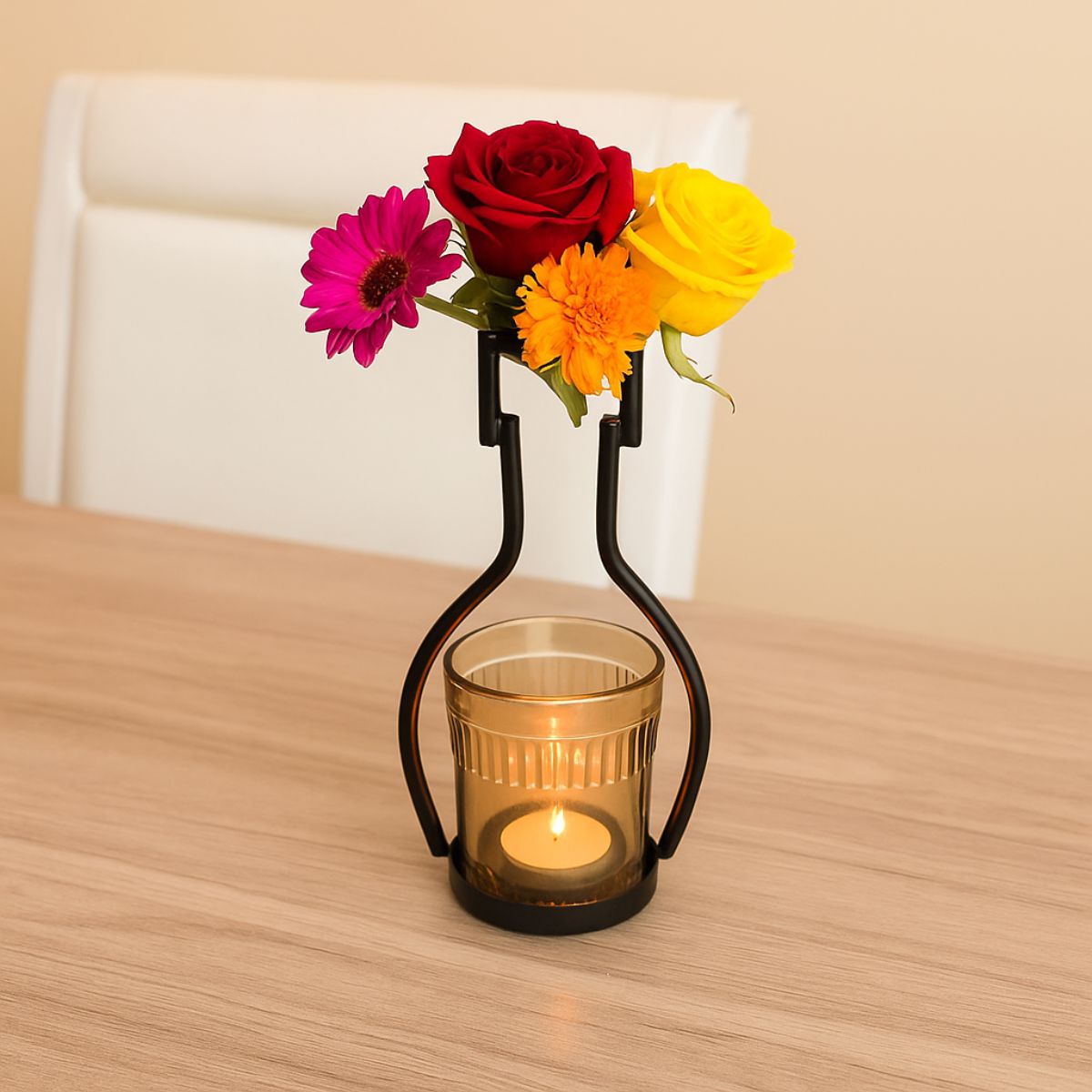 Iron Brass Candle and Plant Holder