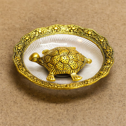 Tiny Shiny Tortoise Showpiece — Vastu Turtle Idol  for Home Decor and Gifting