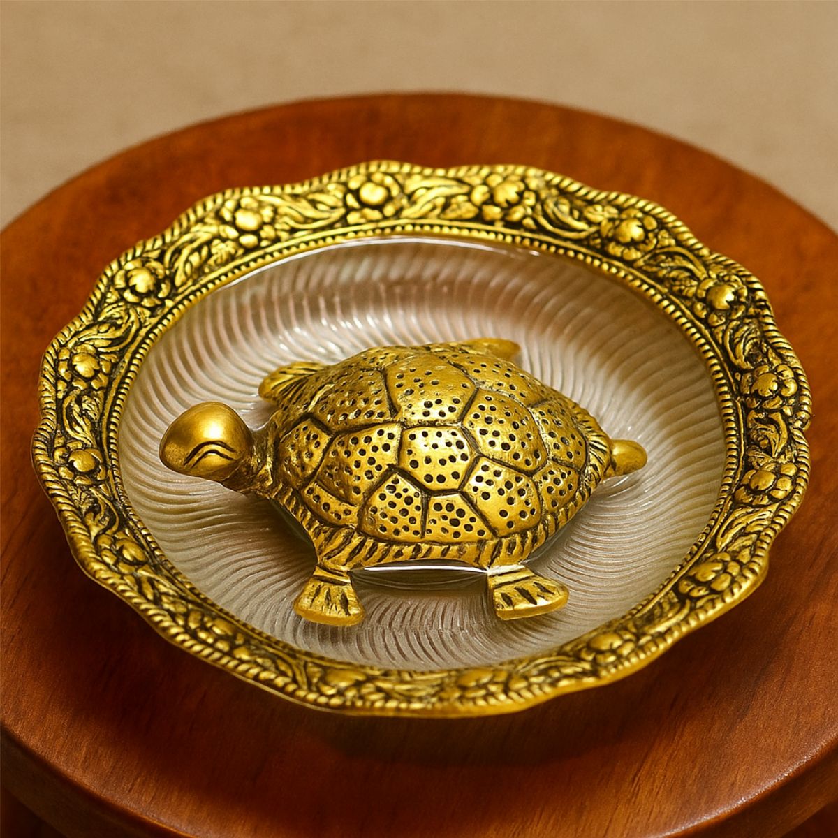 Tiny Shiny Tortoise Showpiece — Vastu Turtle Idol  for Home Decor and Gifting